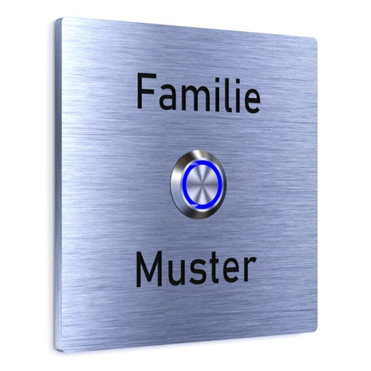 Edelstahlklingel mit Gravur und LED Taster